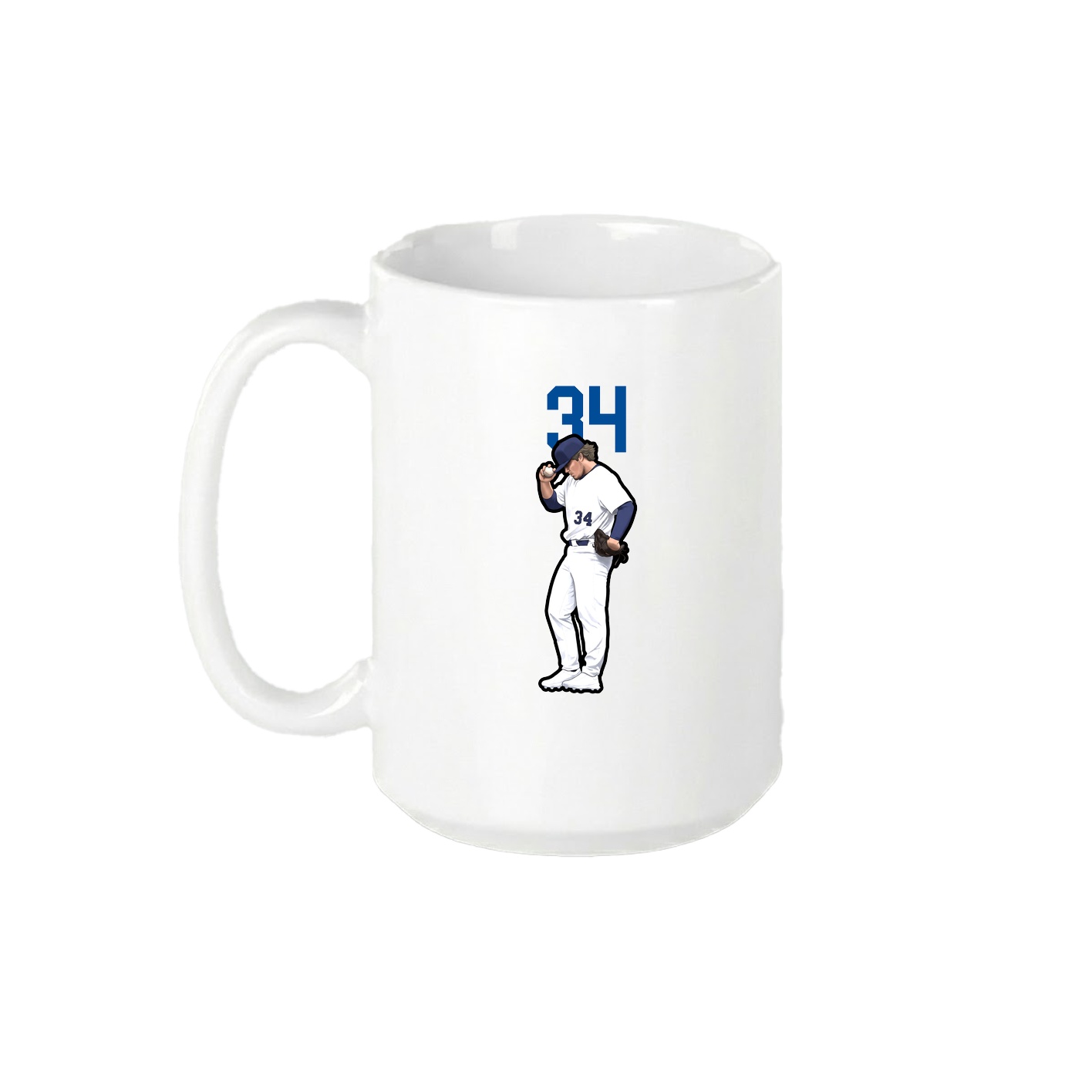 15oz Coffee Mug — Number Top in White
