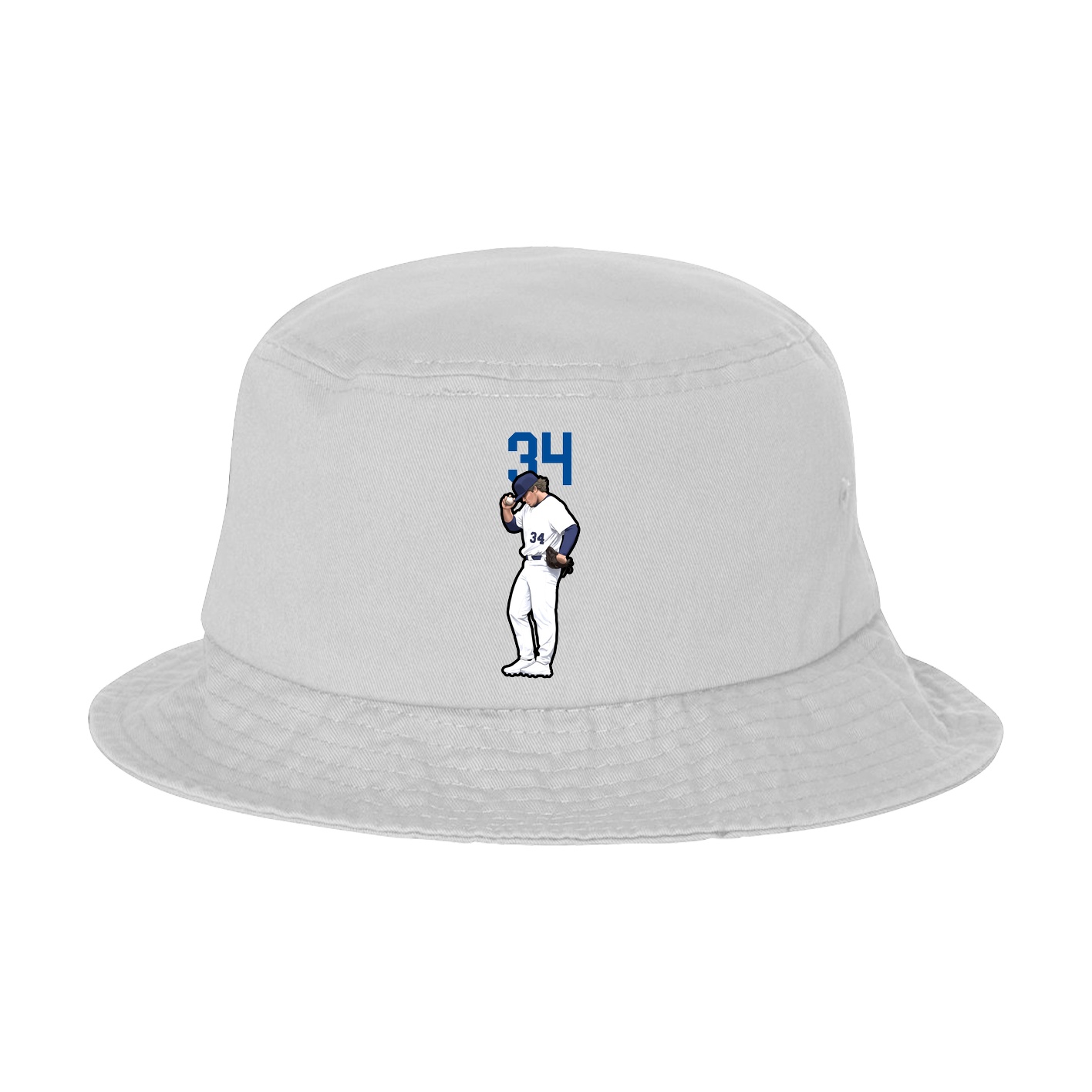 Bucket Cap — Number Top in White