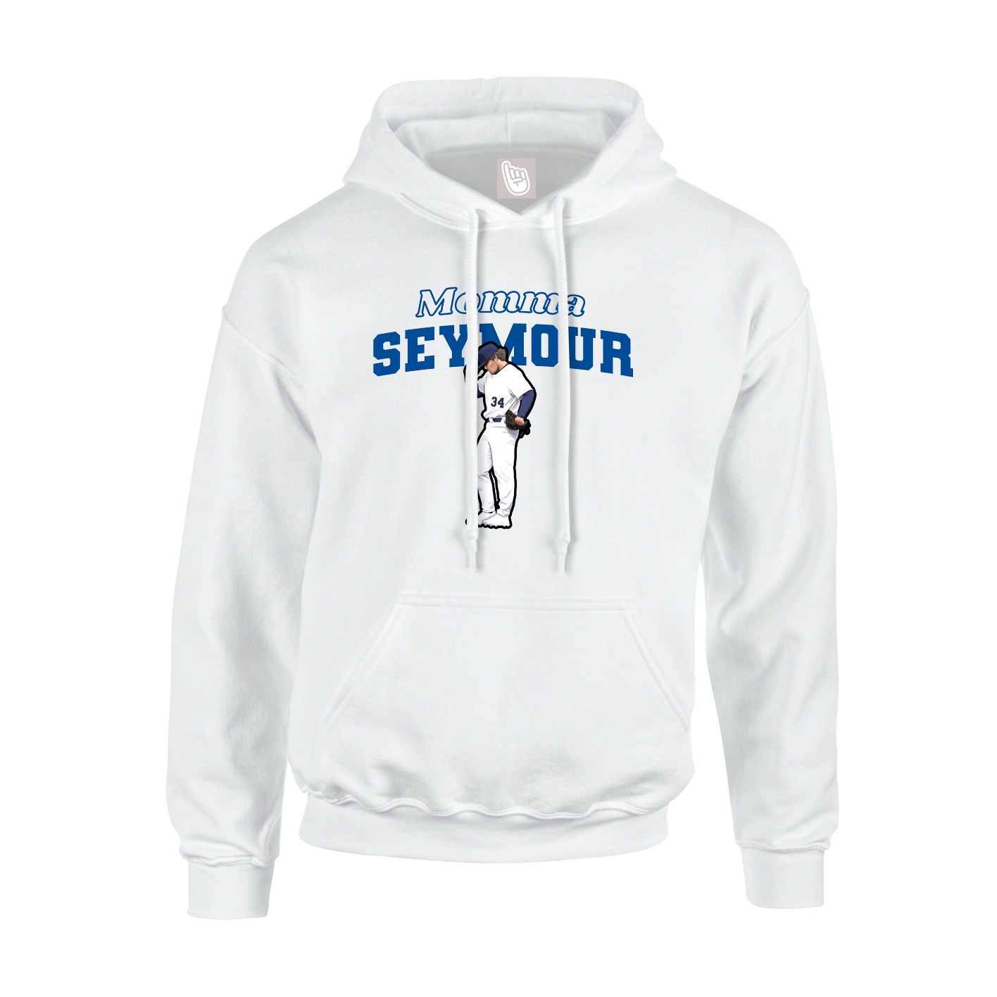 Youth Hoodie — Mothers Day Block in White