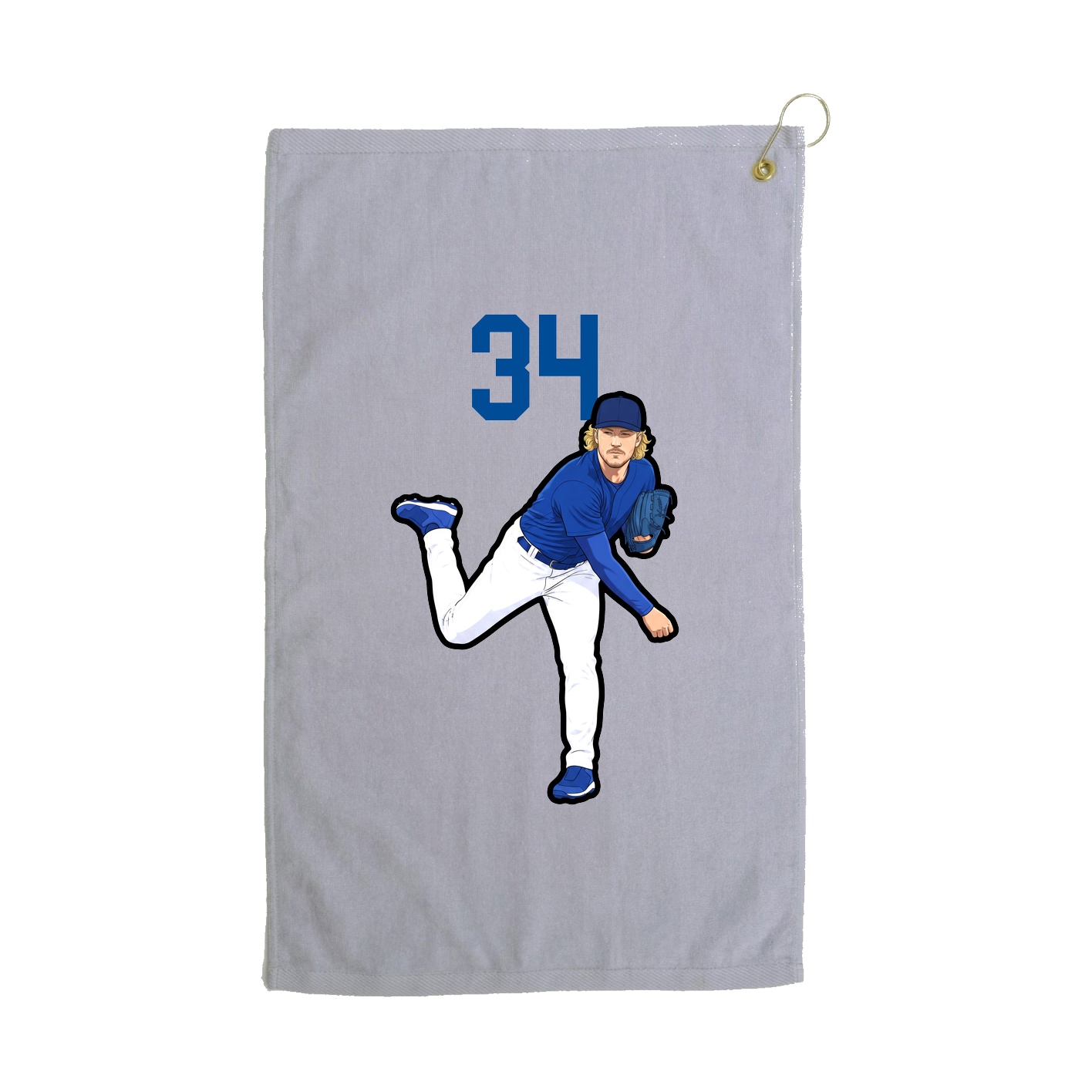Golf Towel — Number Top in Grey