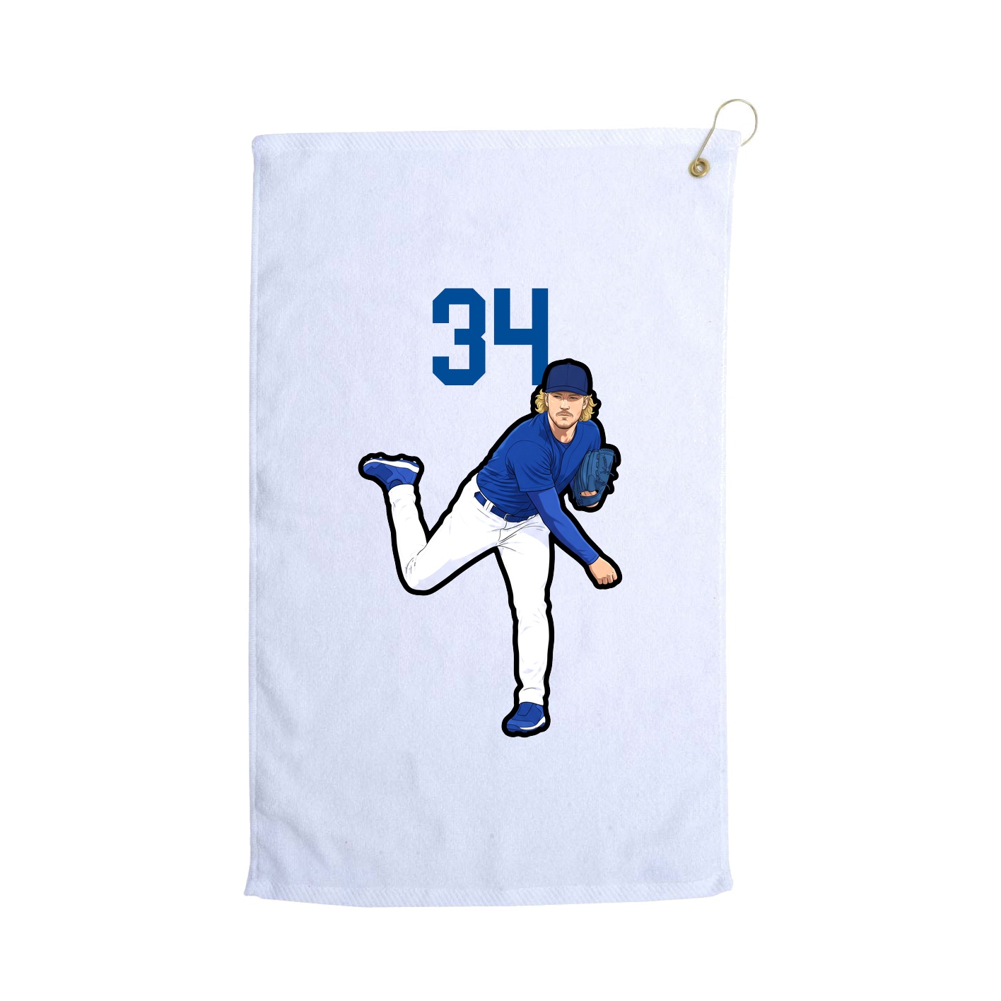 Golf Towel — Number Top in White