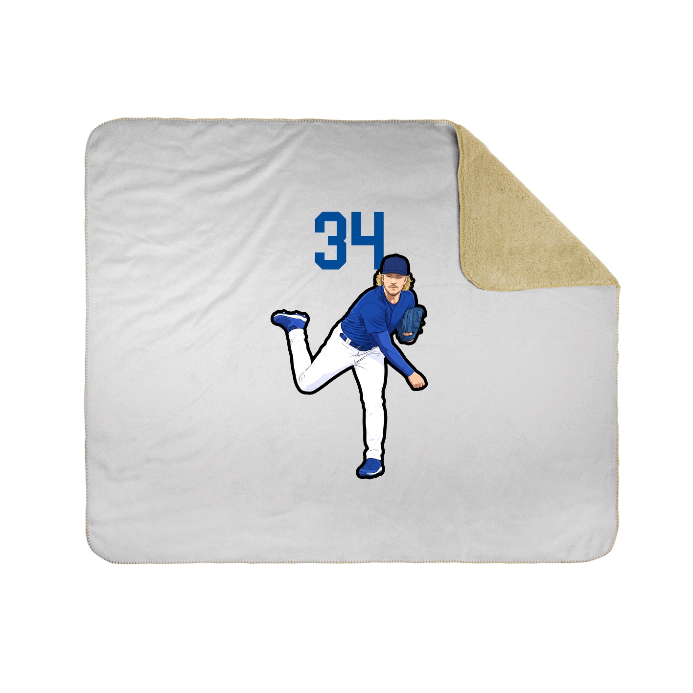 Throw Blanket — Number Top in White
