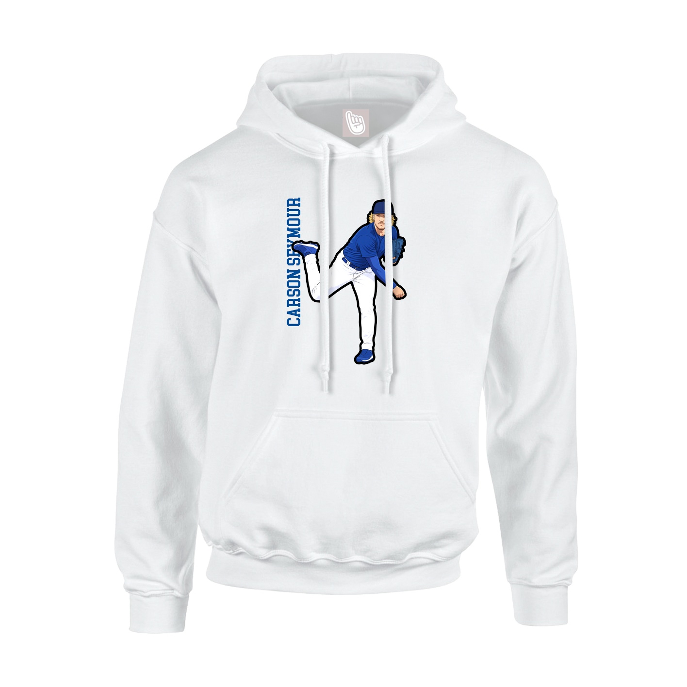 Youth Hoodie — Name Vertical in White