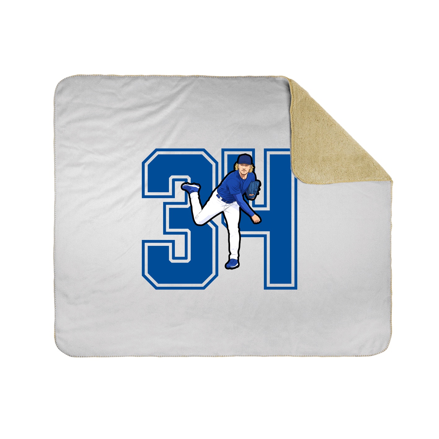Throw Blanket — Number in White