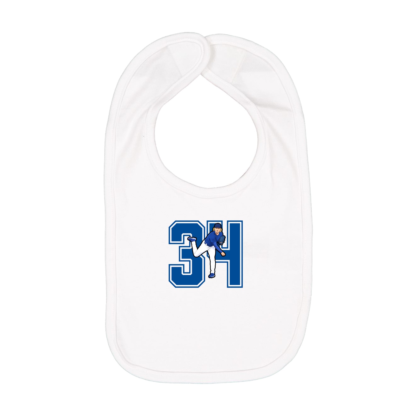 Infant Bib — Number in White