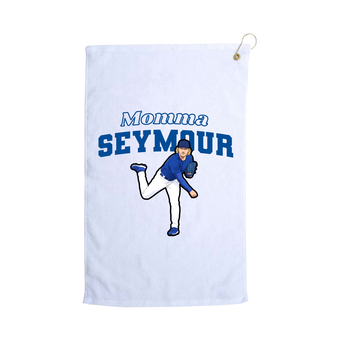 Golf Towel — Mothers Day Block in White