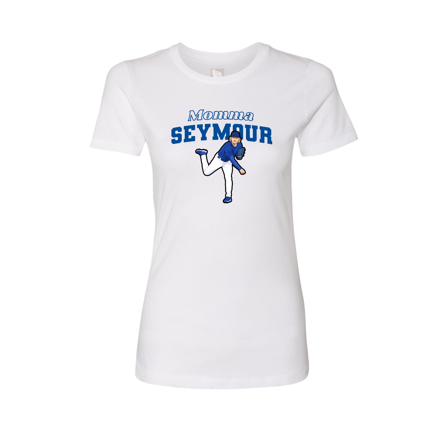 Womens Tee — Mothers Day Block in White