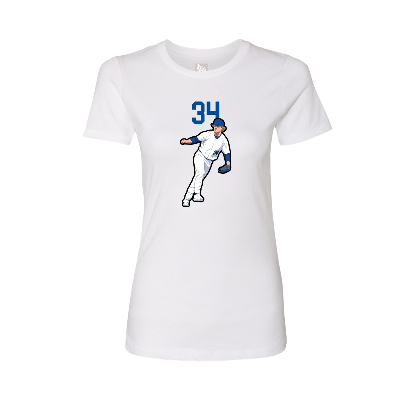 Womens Tee — Number Top in White