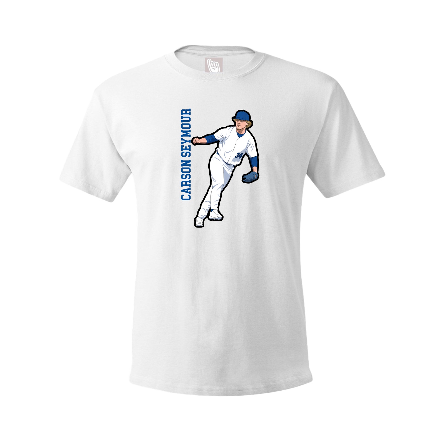 Tee — Name Vertical in White