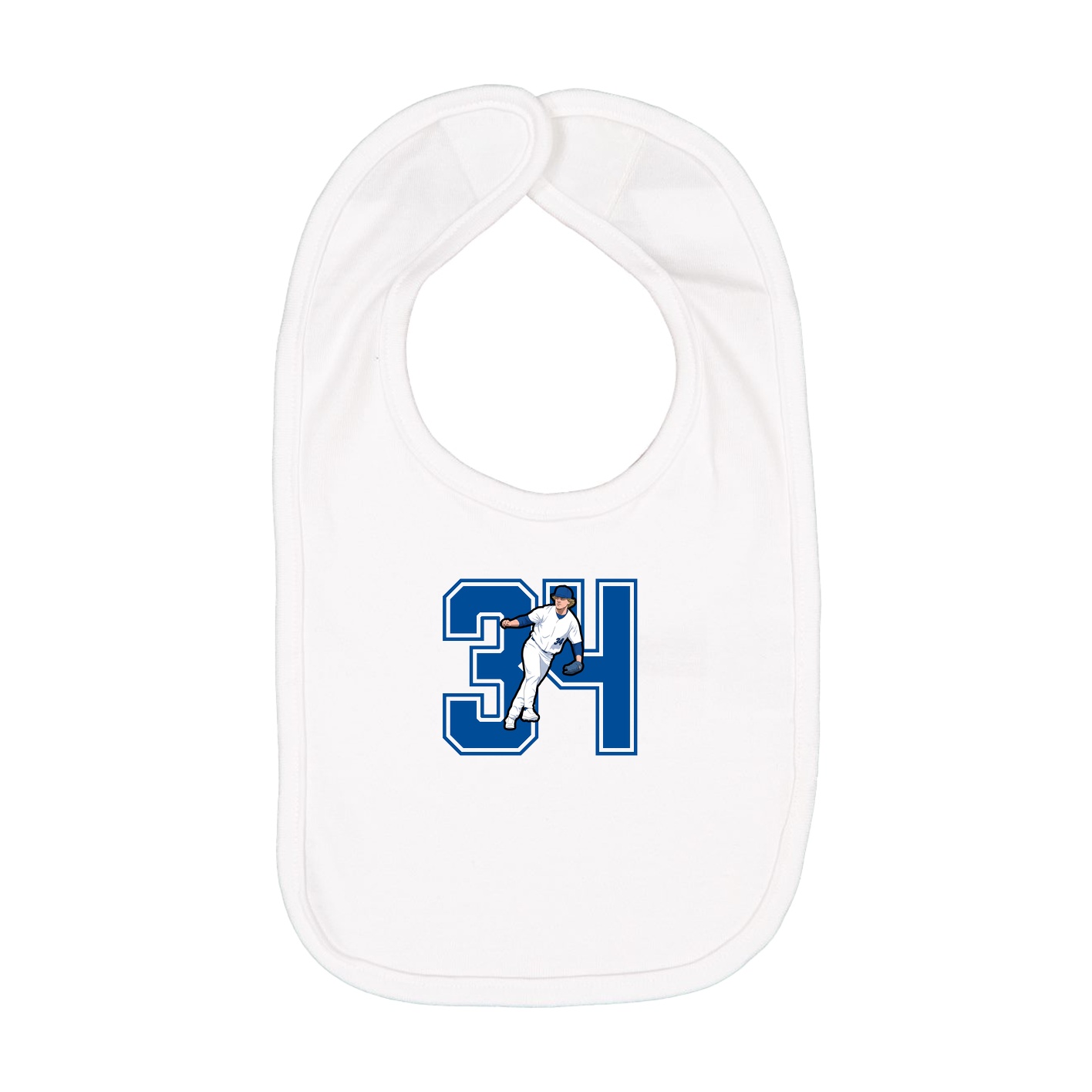 Infant Bib — Number in White