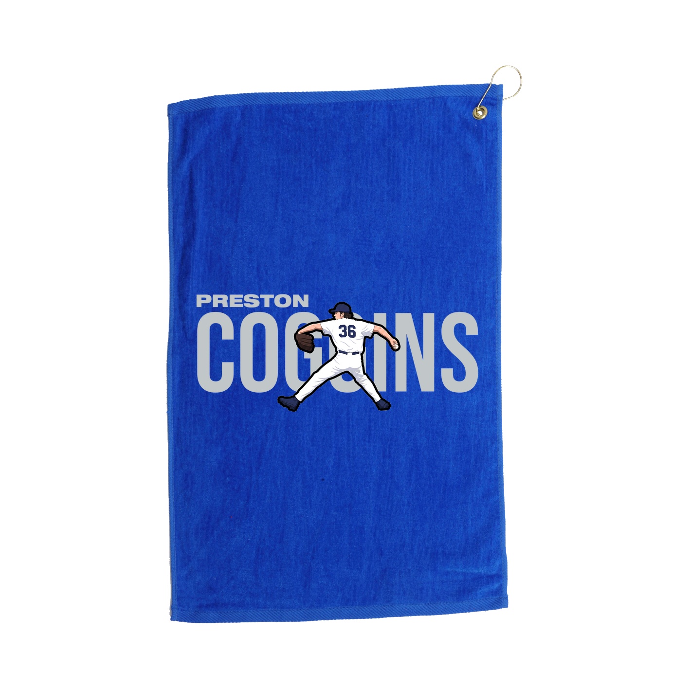 Golf Towel — Player Name in Royal