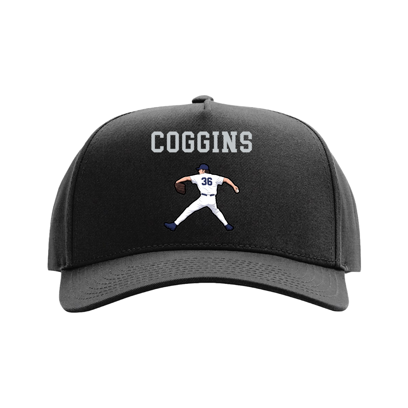 Full Fabric Five-Panel Champ Cap — Shirsey in Black