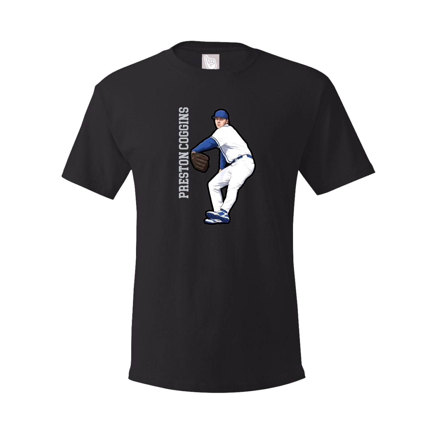 Youth Tee — Name Vertical in Black