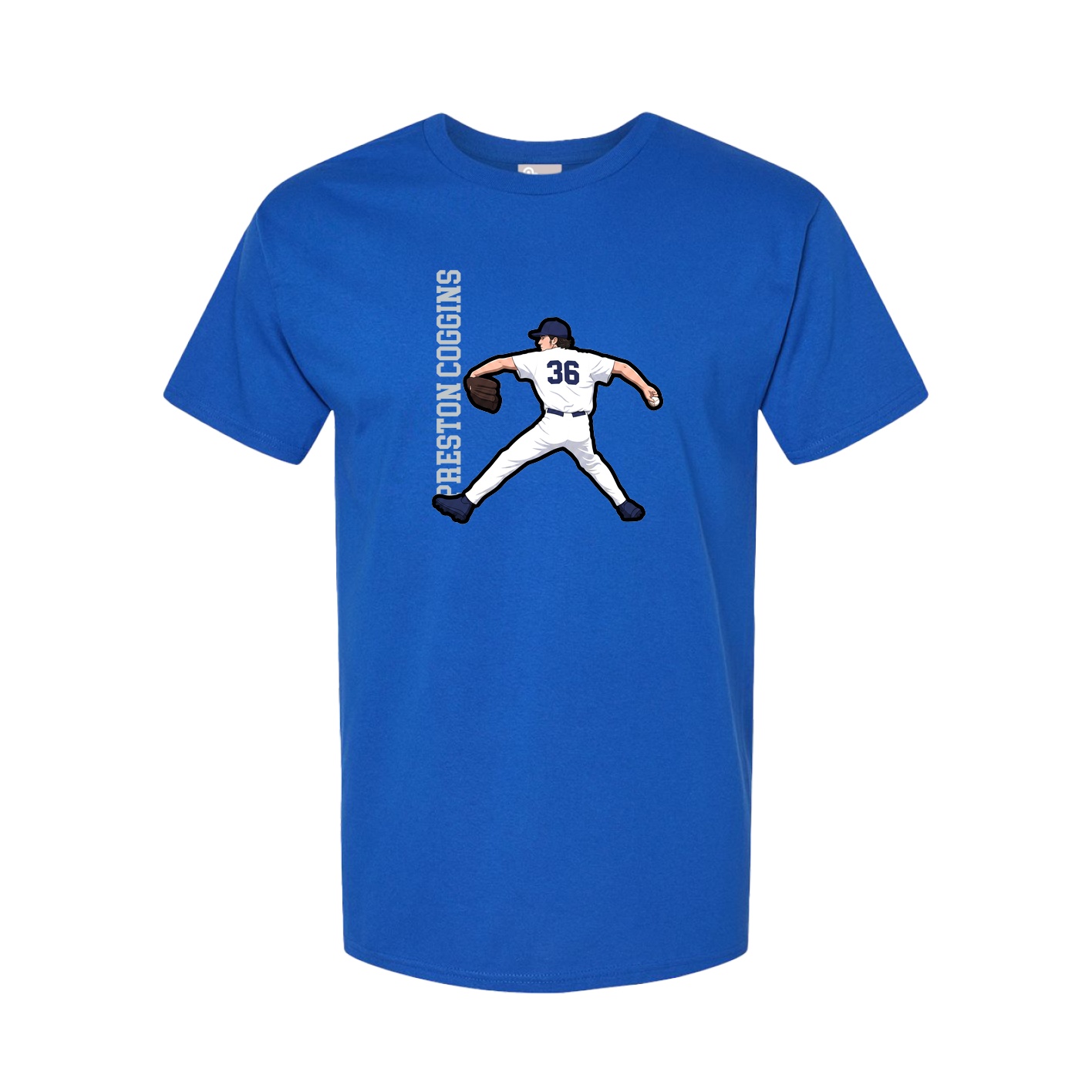 Tee — Name Vertical in Royal