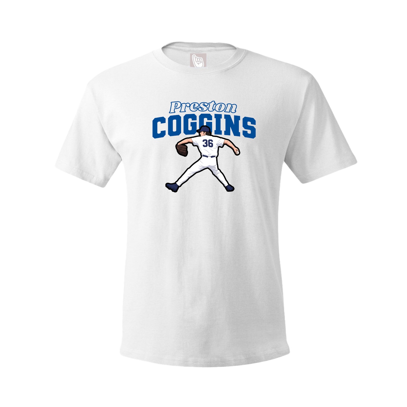 Youth Tee — Name Arch in White