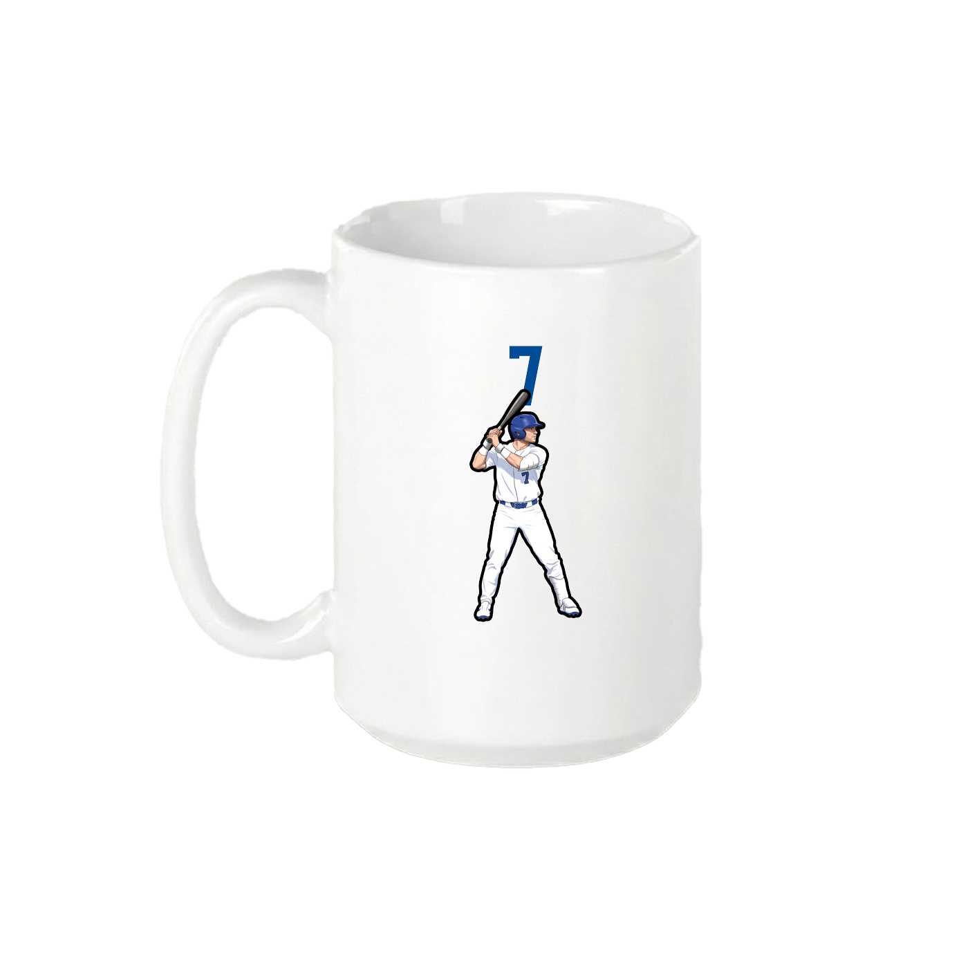 15oz Coffee Mug — Number Top in White