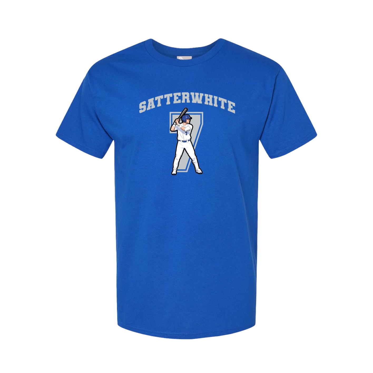 Youth Tee — Number in Royal