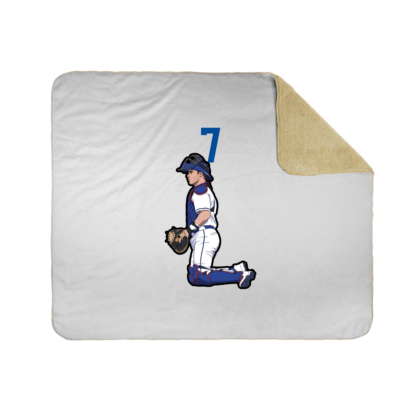 Throw Blanket — Number Top in White