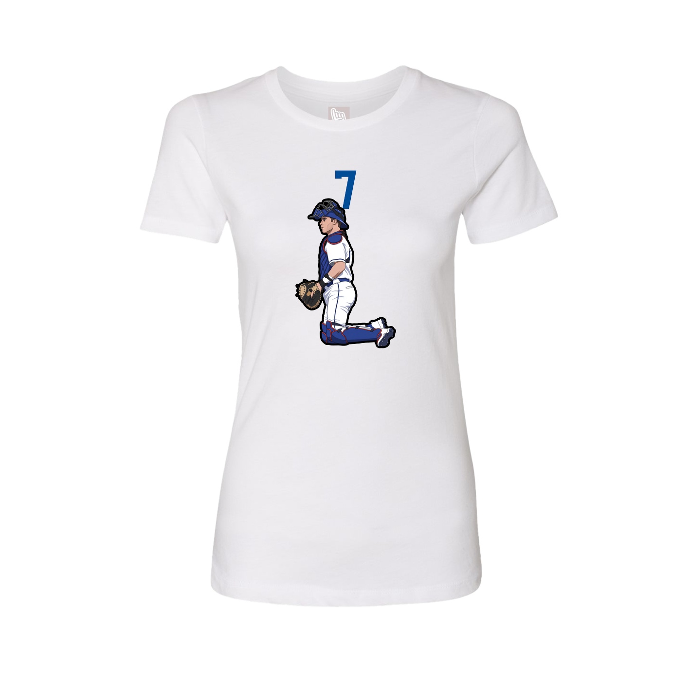 Fitted Women's Tee — Number Top in White
