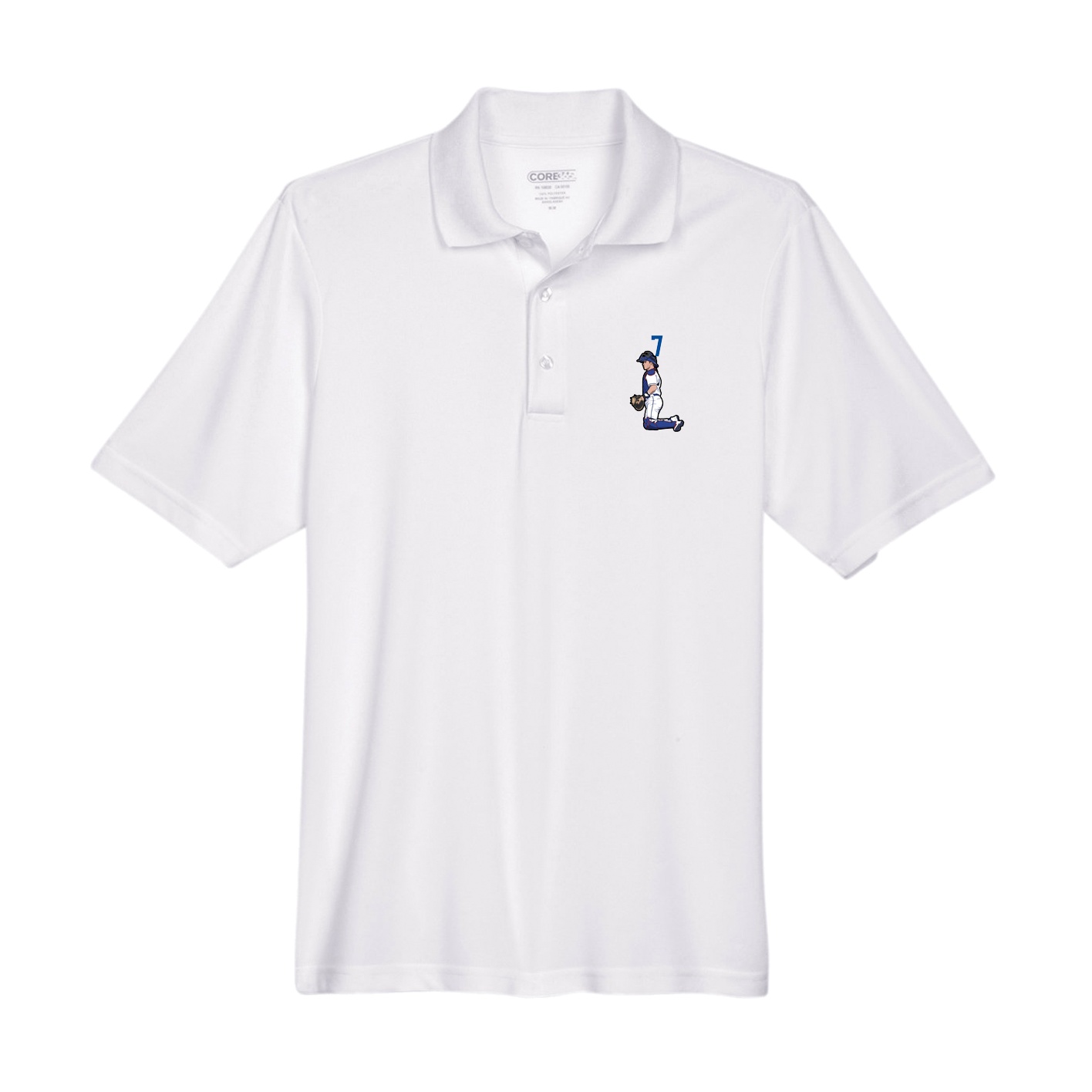 Performance Polo — Number Top in White