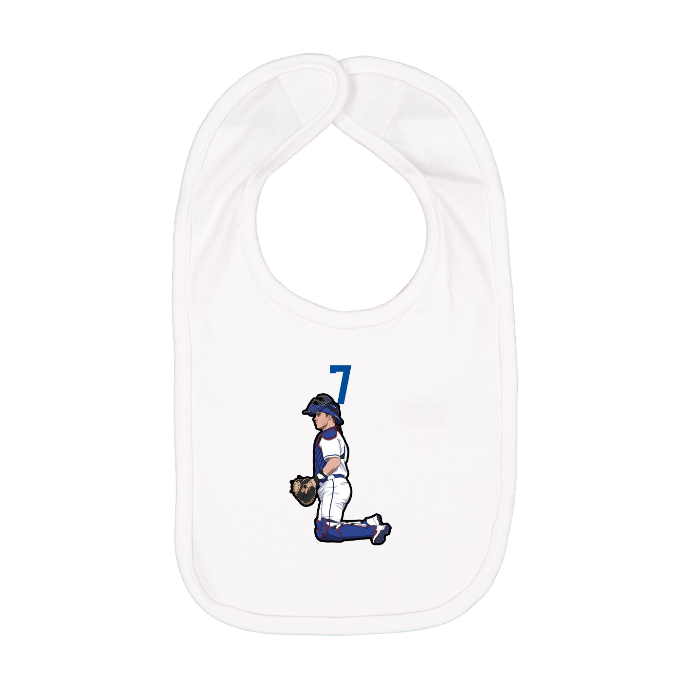 Infant Bib — Number Top in White