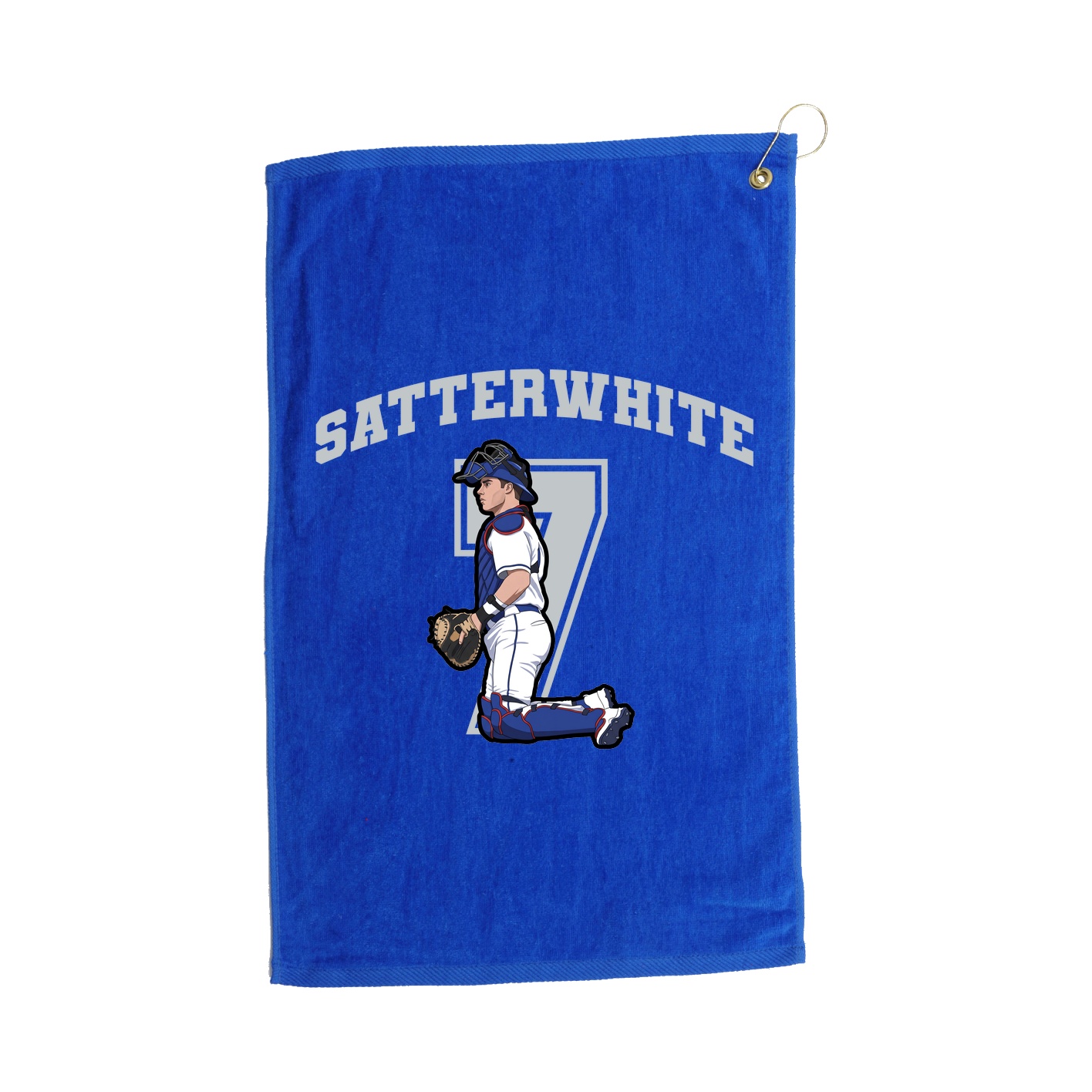 Golf Towel — Number in Royal