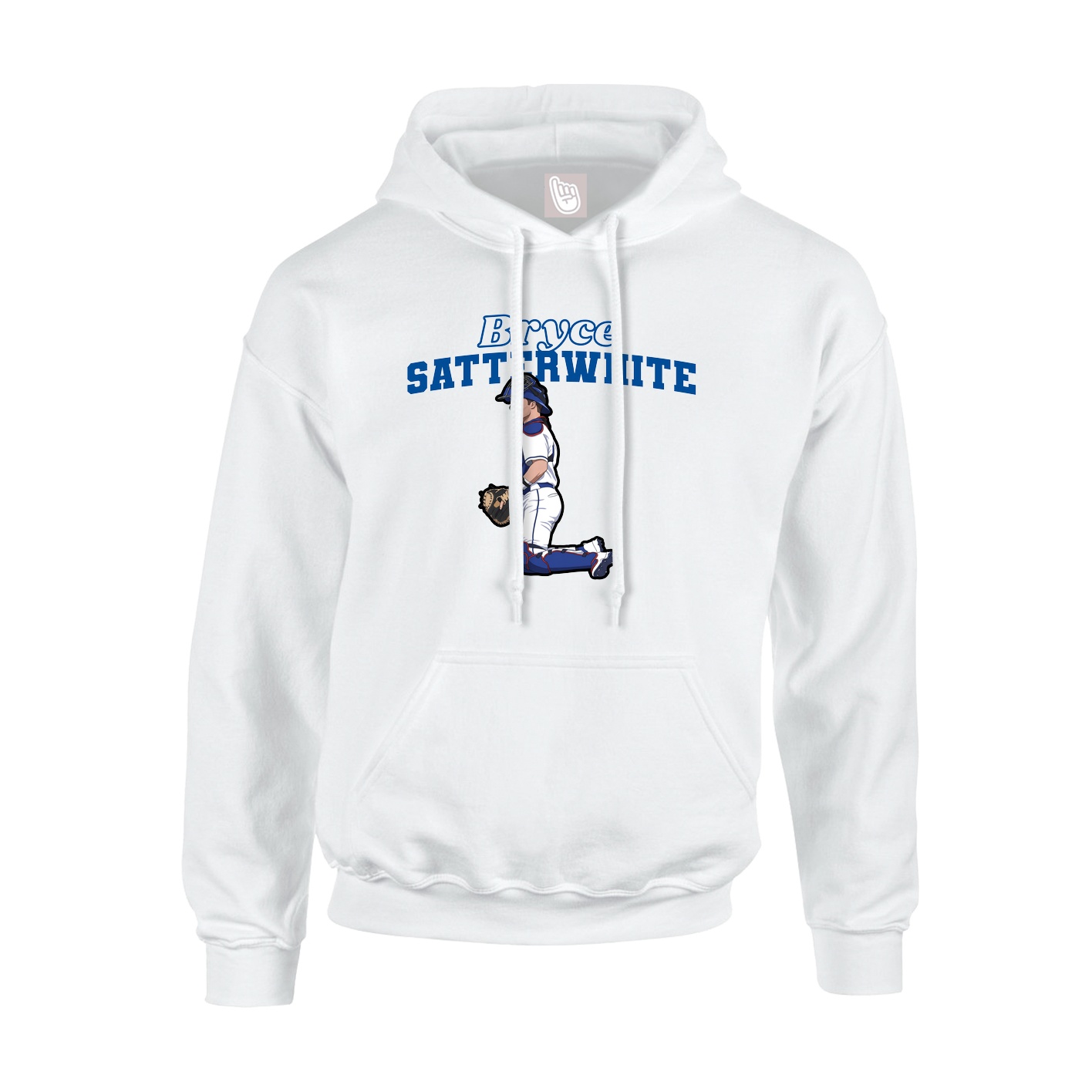 Hoodie — Name Arch in White