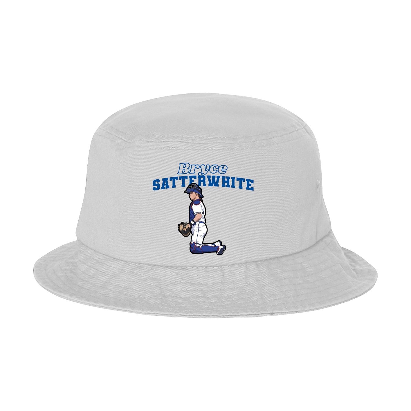 Bucket Cap — Name Arch in White
