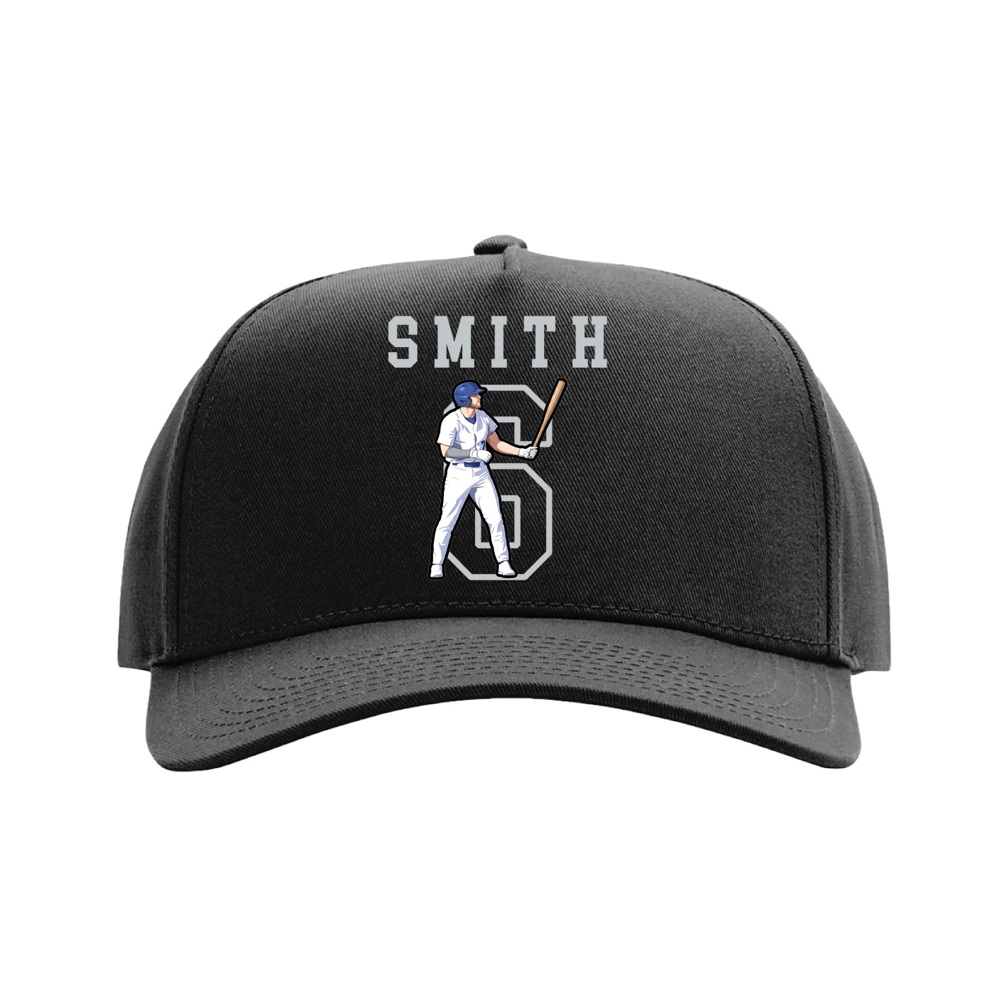 Full Fabric Five-Panel Champ Cap — Shirsey in Black
