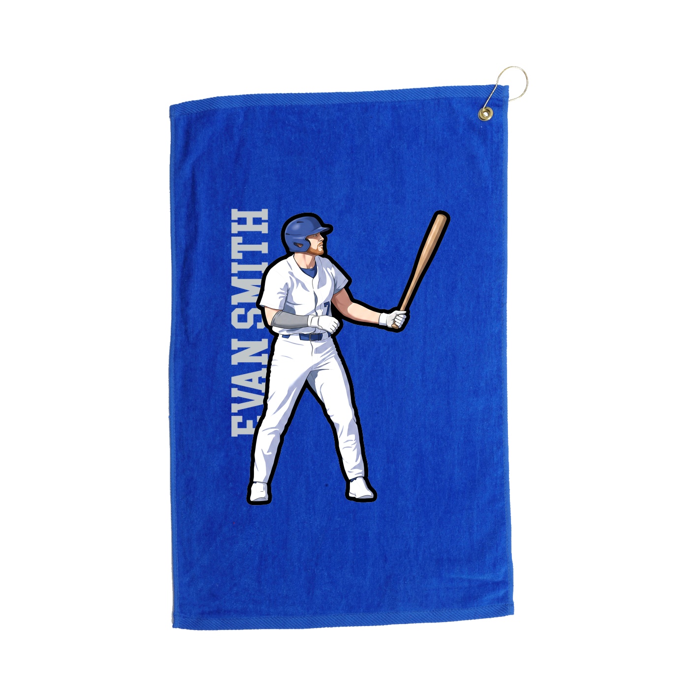 Golf Towel — Name Vertical in Royal