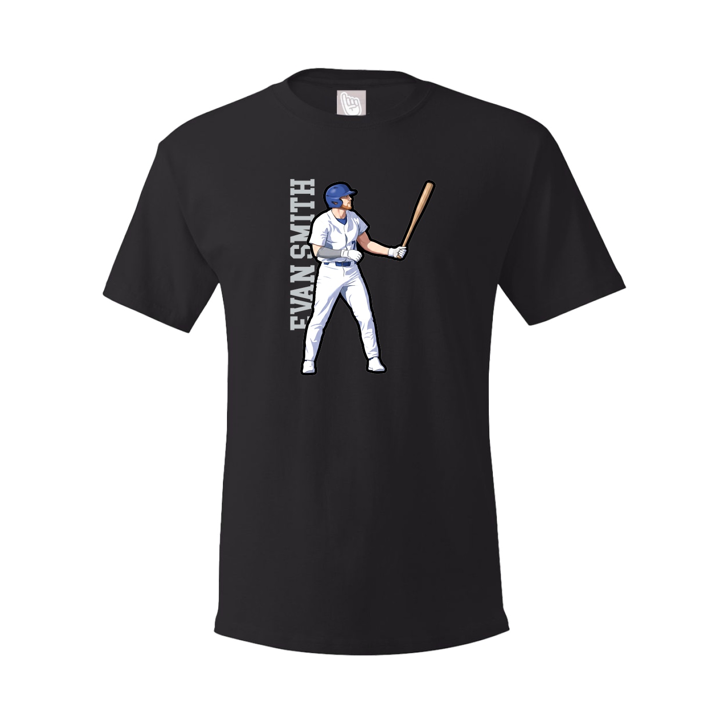 Tee — Name Vertical in Black