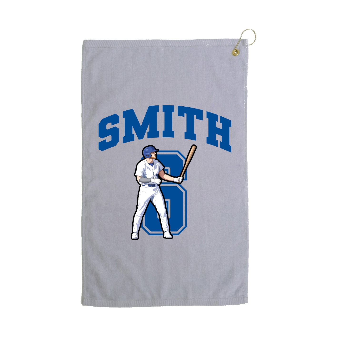 Golf Towel — Number in Grey
