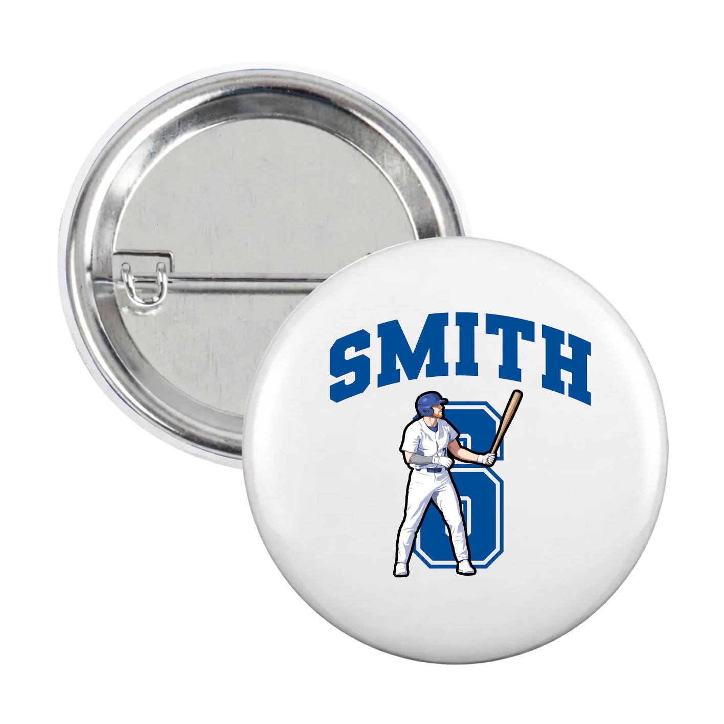 Game Day Button — Number in White
