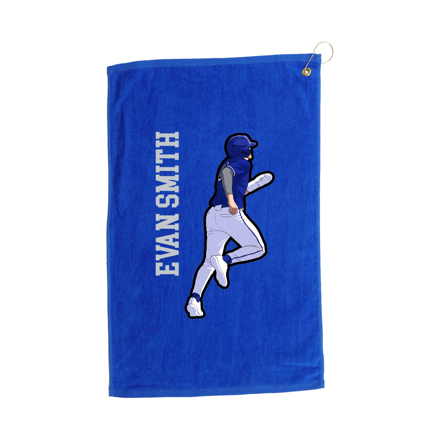 Golf Towel — Name Vertical in Royal