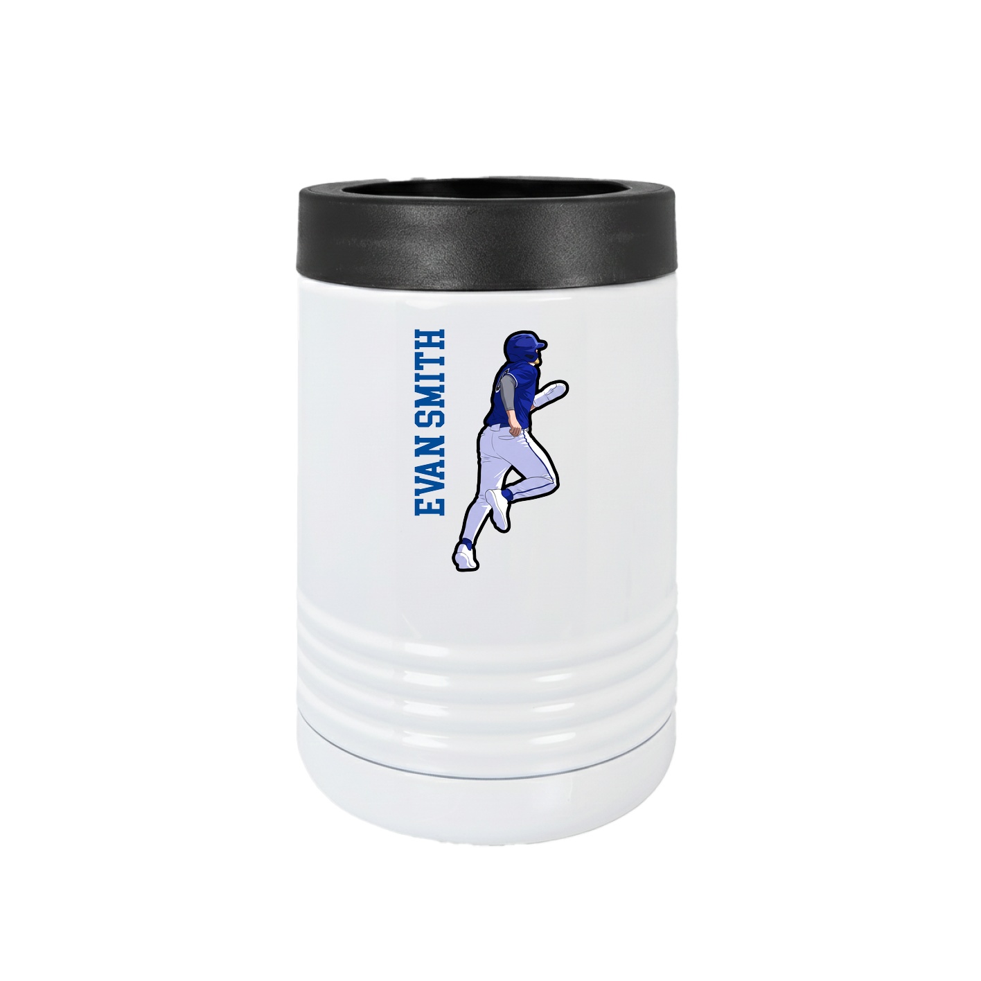 Beverage Holder — Name Vertical in White