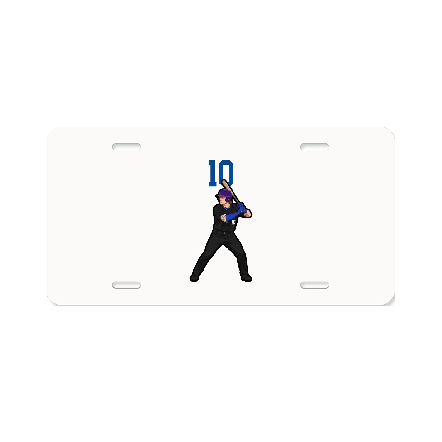 License Plate — Number Top in Classic