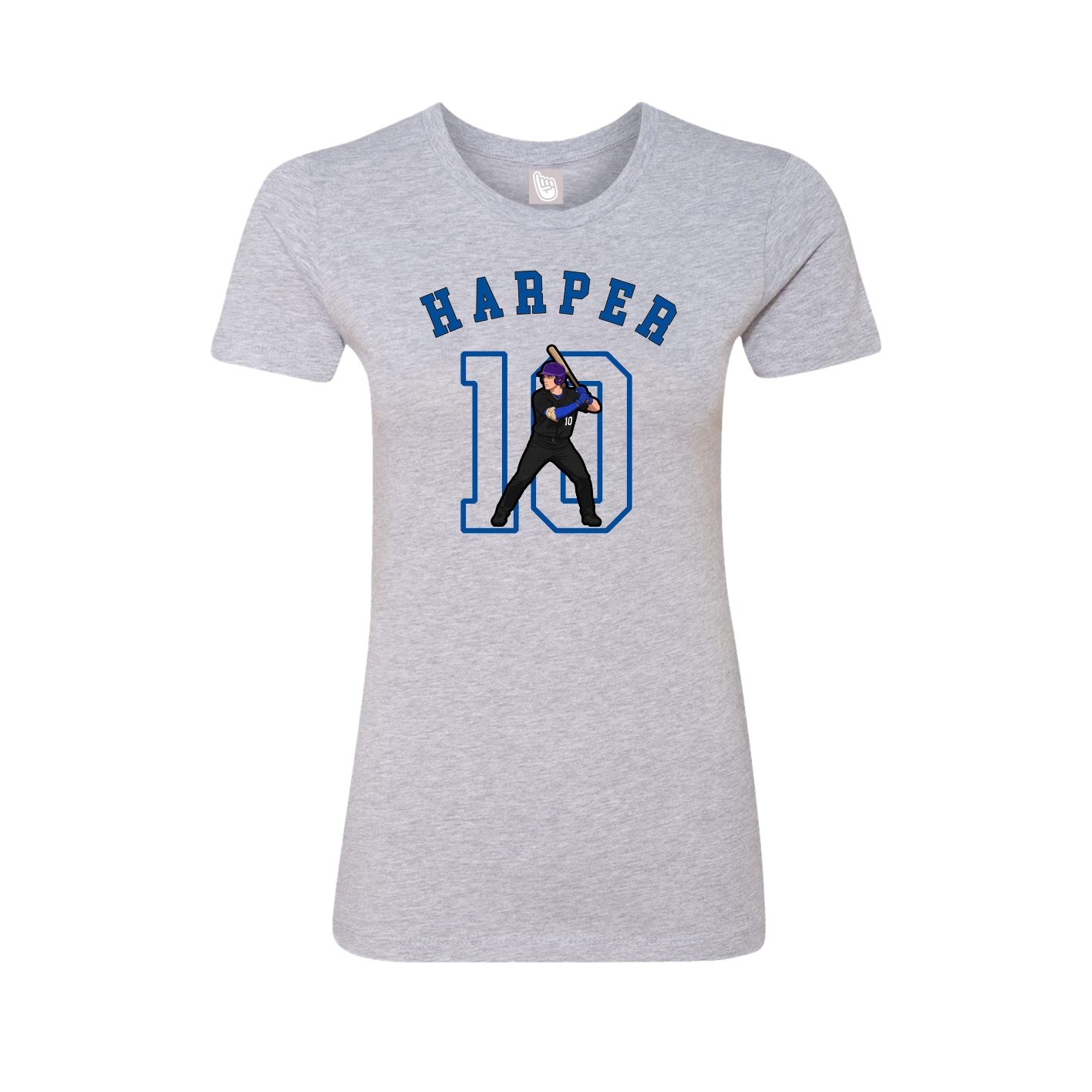 Fitted Women's Tee — Shirsey Arch in Grey
