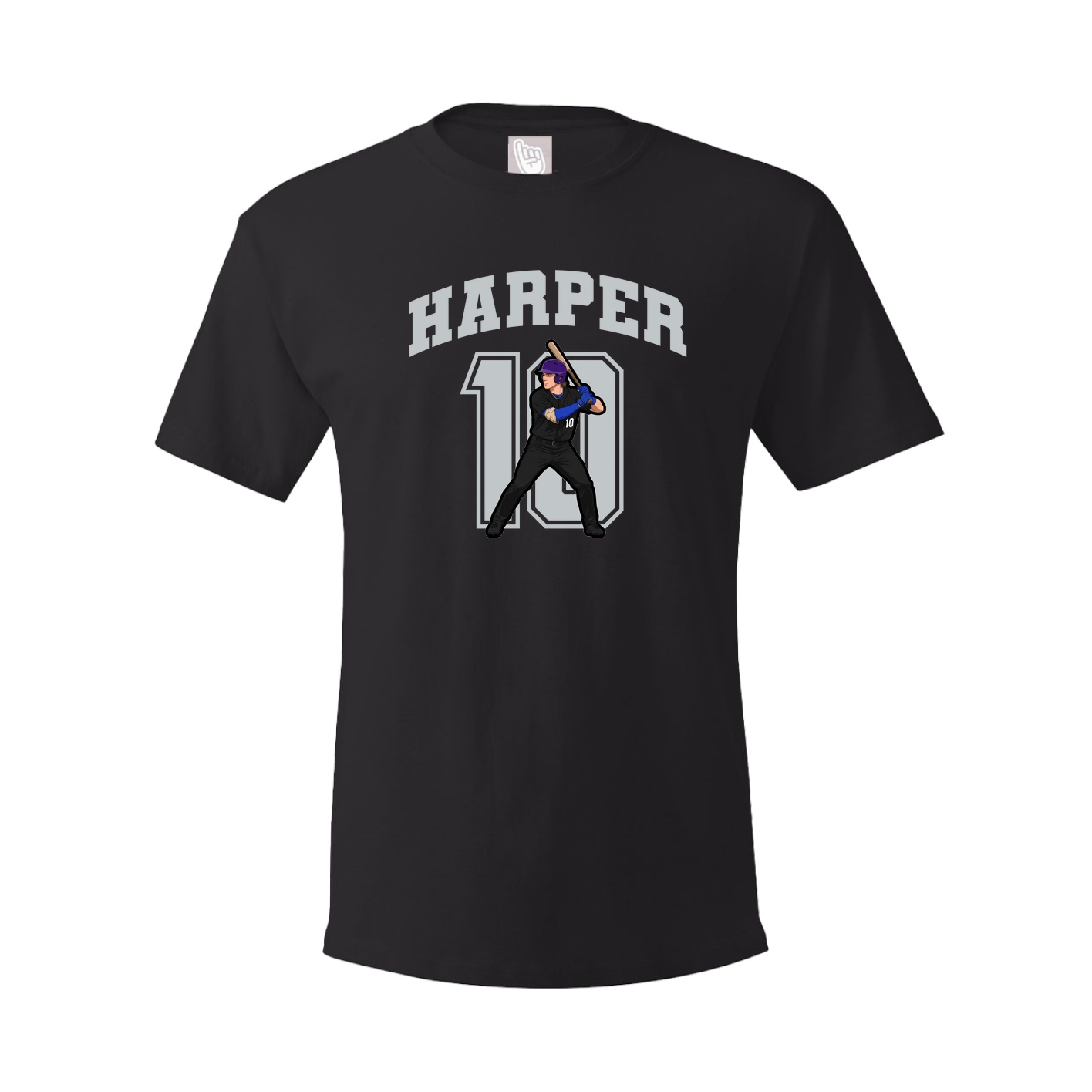 Youth Tee — Number in Black