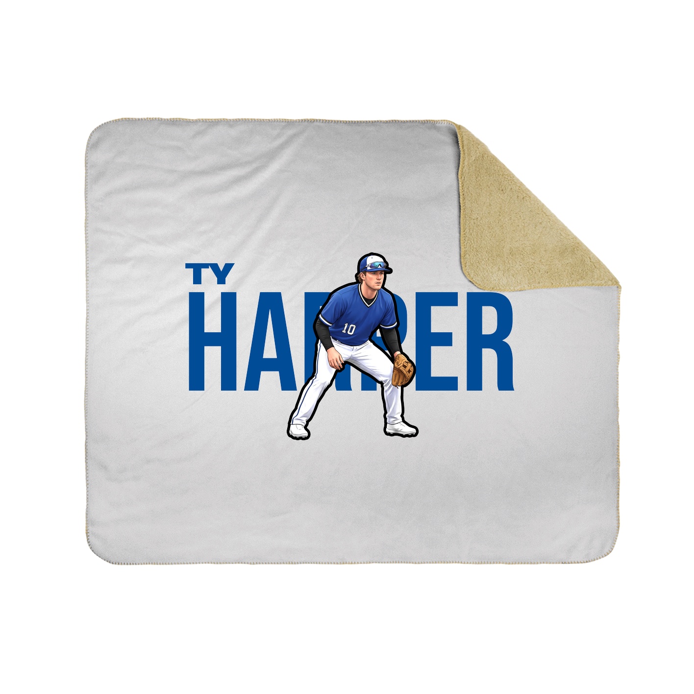 Throw Blanket — Player Name in White
