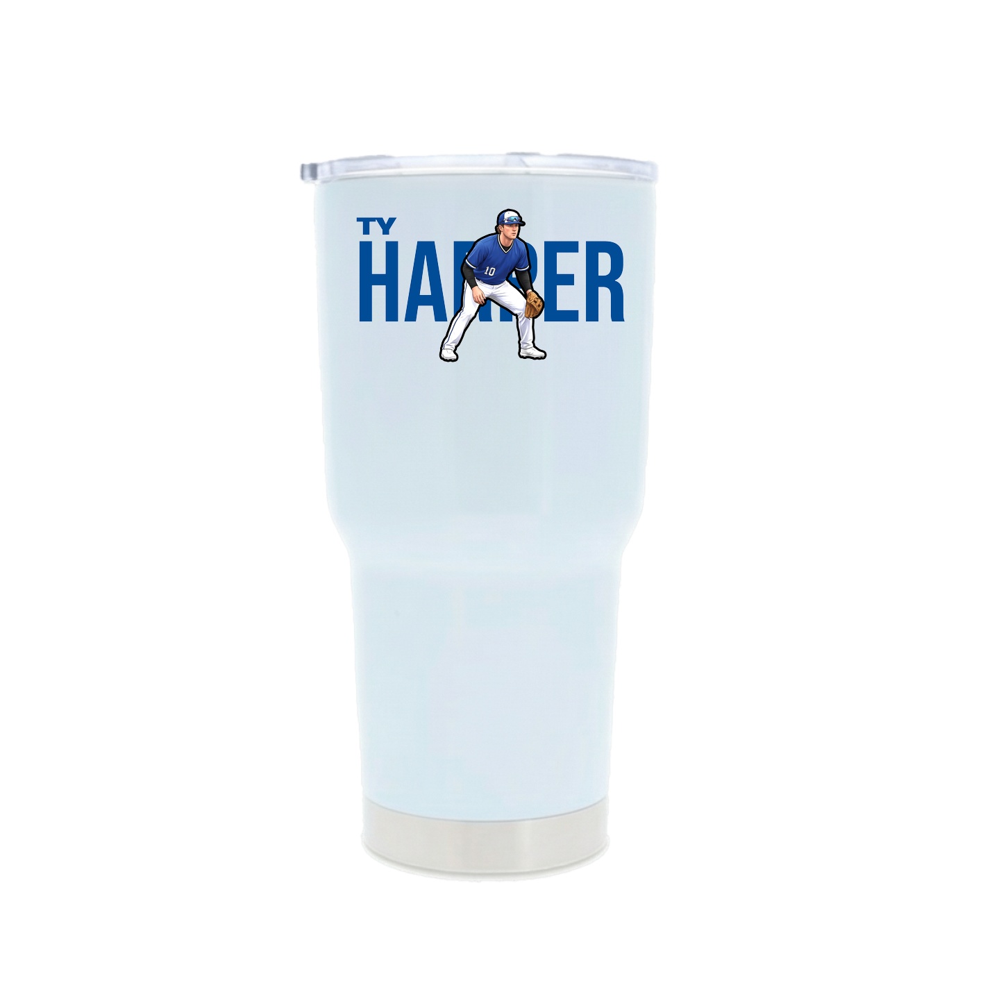 30oz Stainless Steel Tumbler — Player Name in White