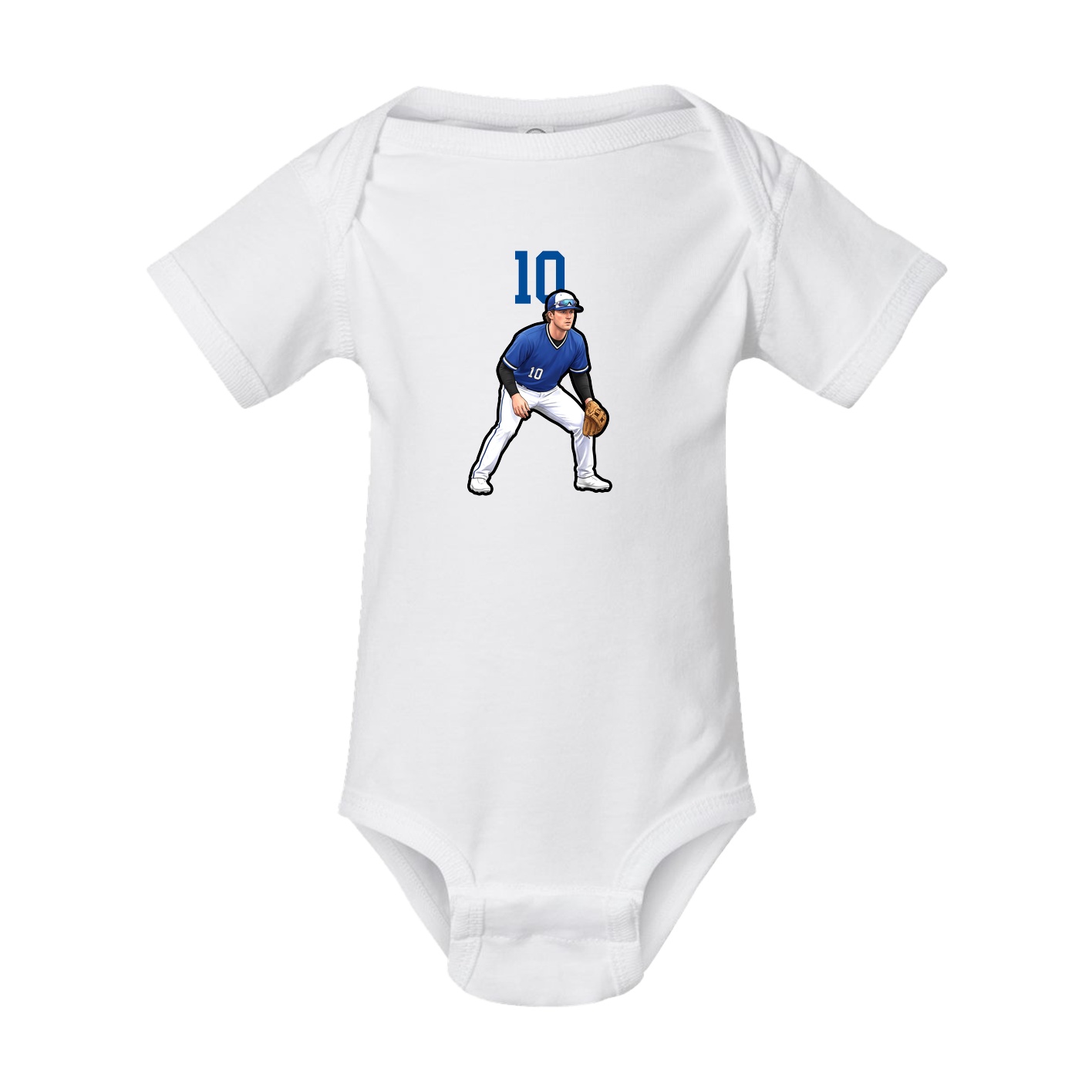 Baby Onesie — Number Top in White
