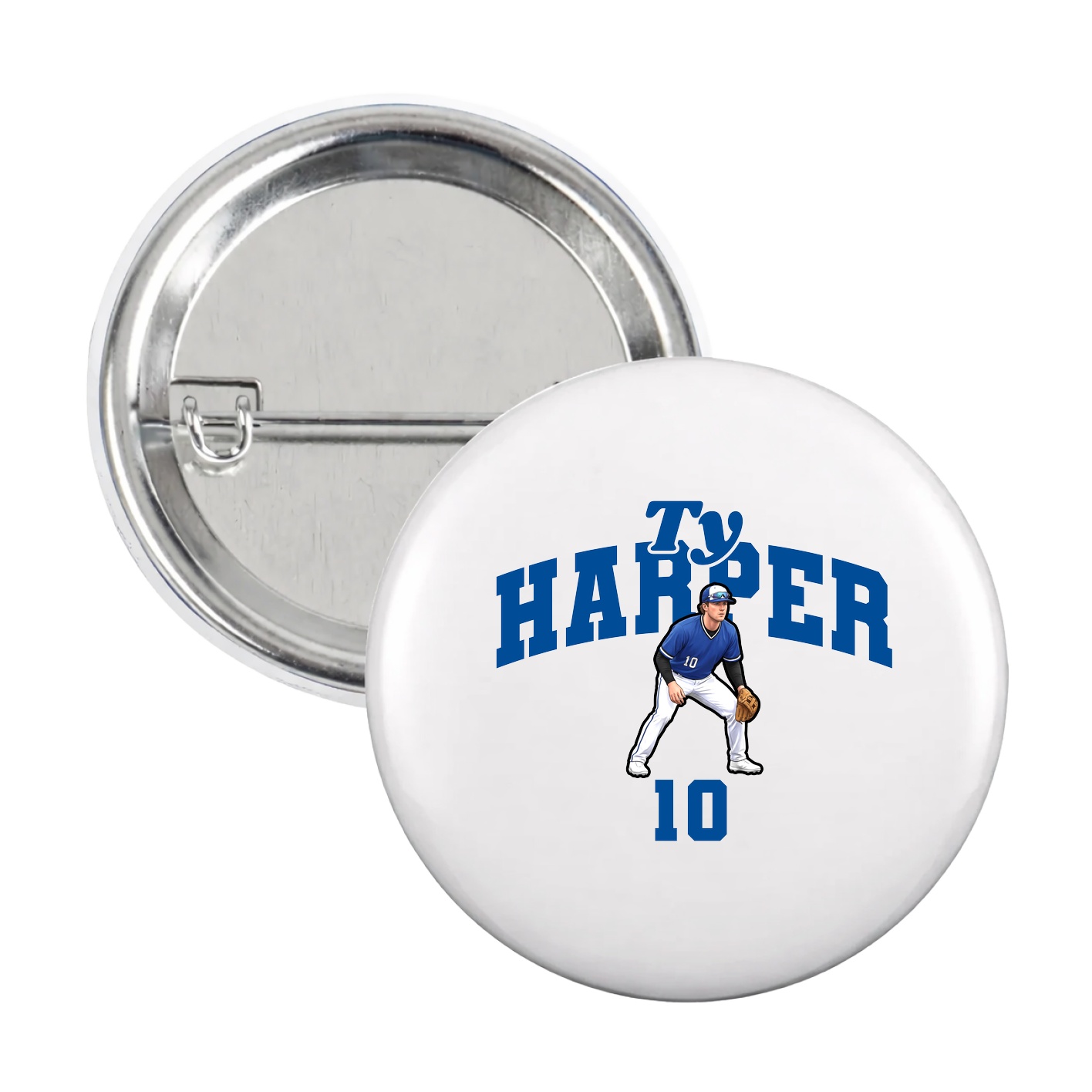 Game Day Button — Signature Arch in White