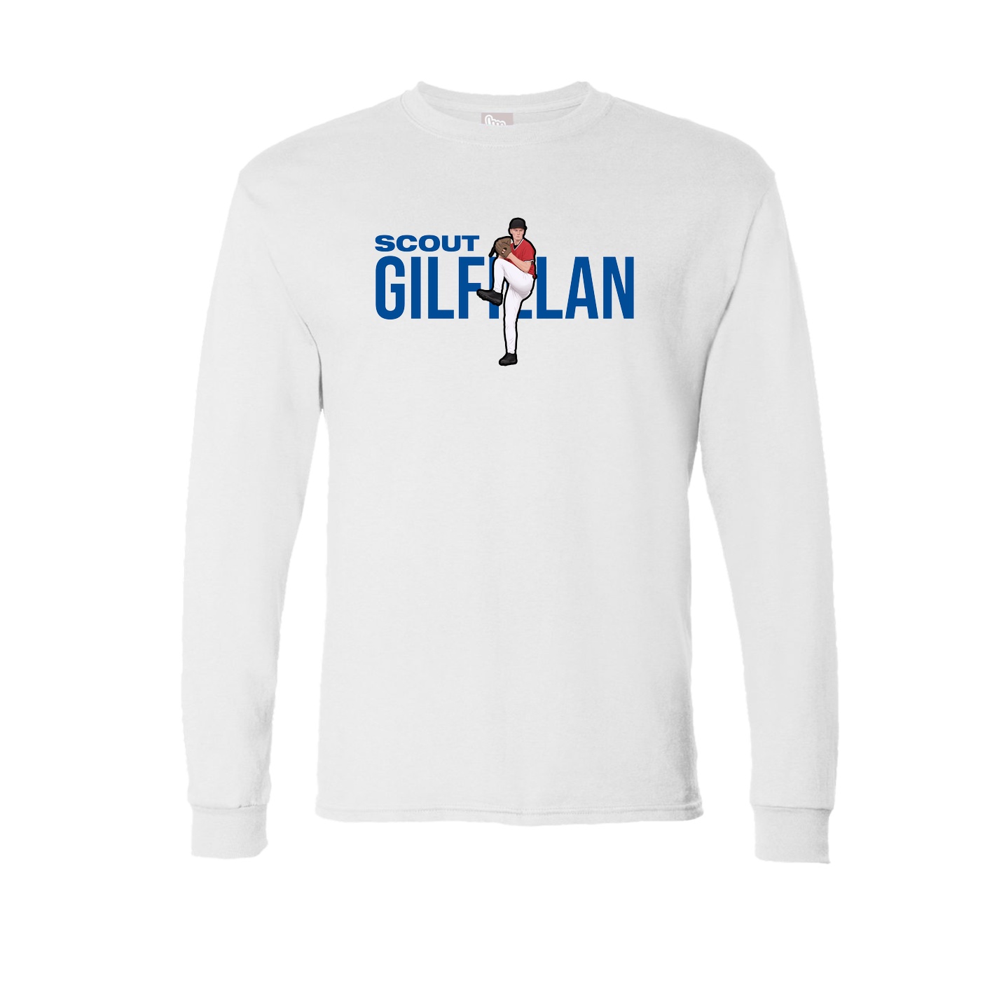 Long Sleeve Tee — Player Name in White