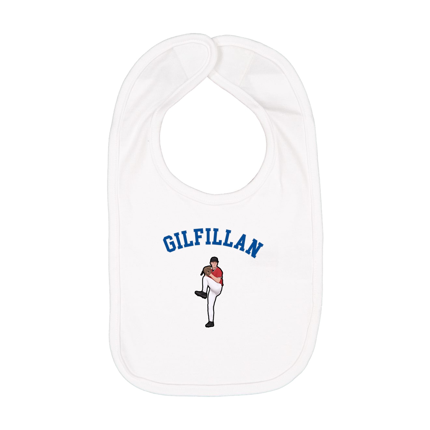 Infant Bib — Shirsey Arch in White
