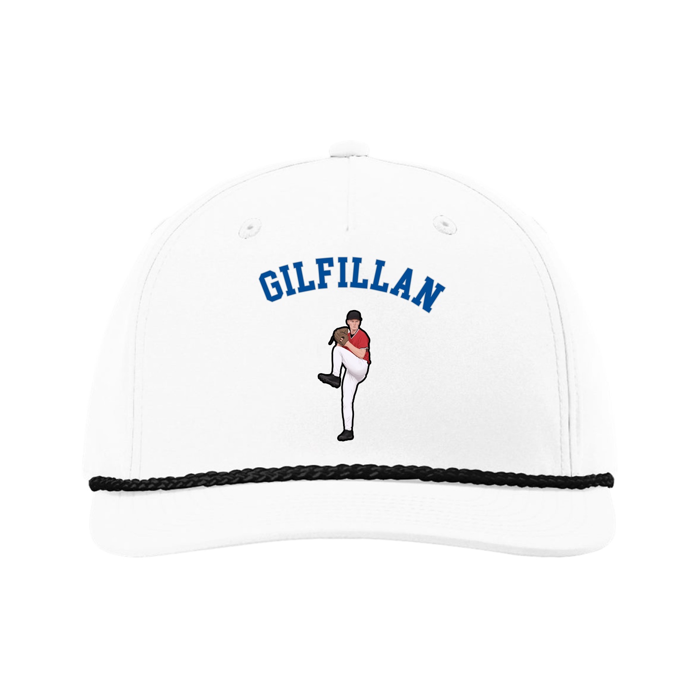 Five-Panel Classic Rope Cap — Shirsey Arch in White