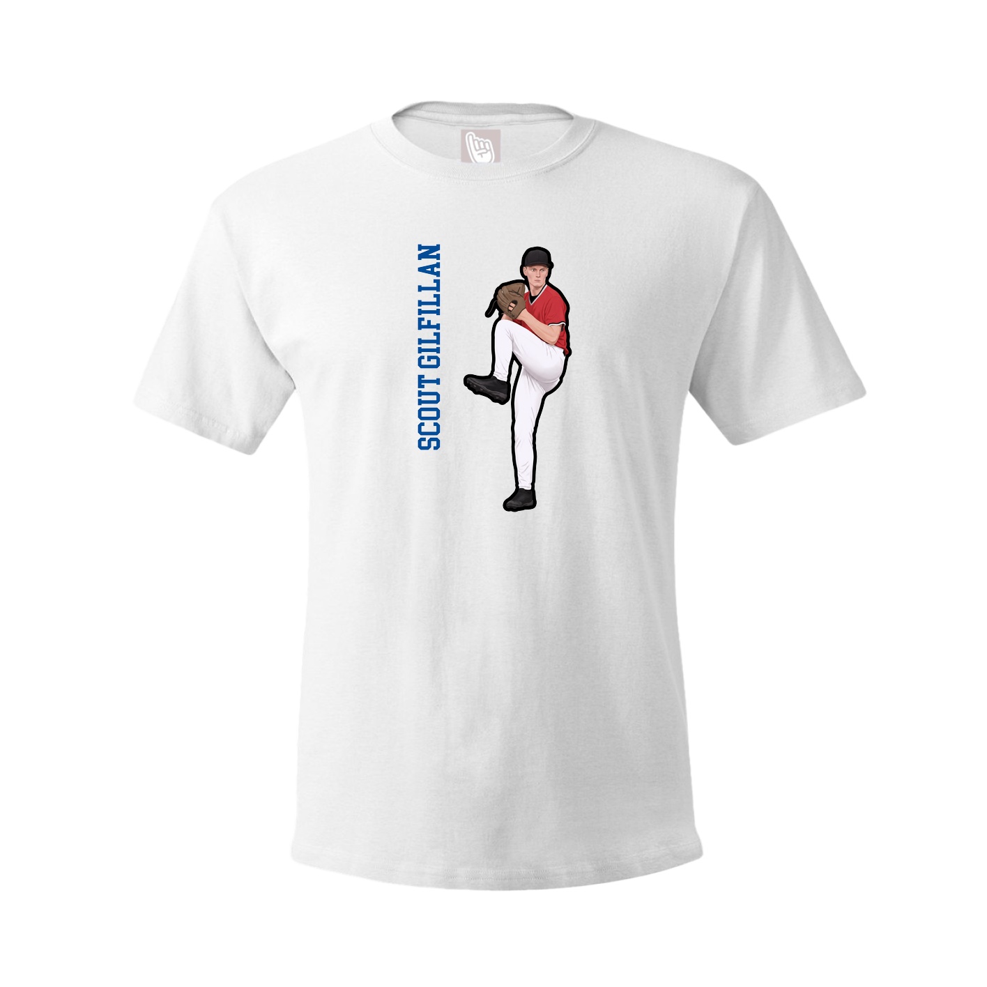 Tee — Name Vertical in White
