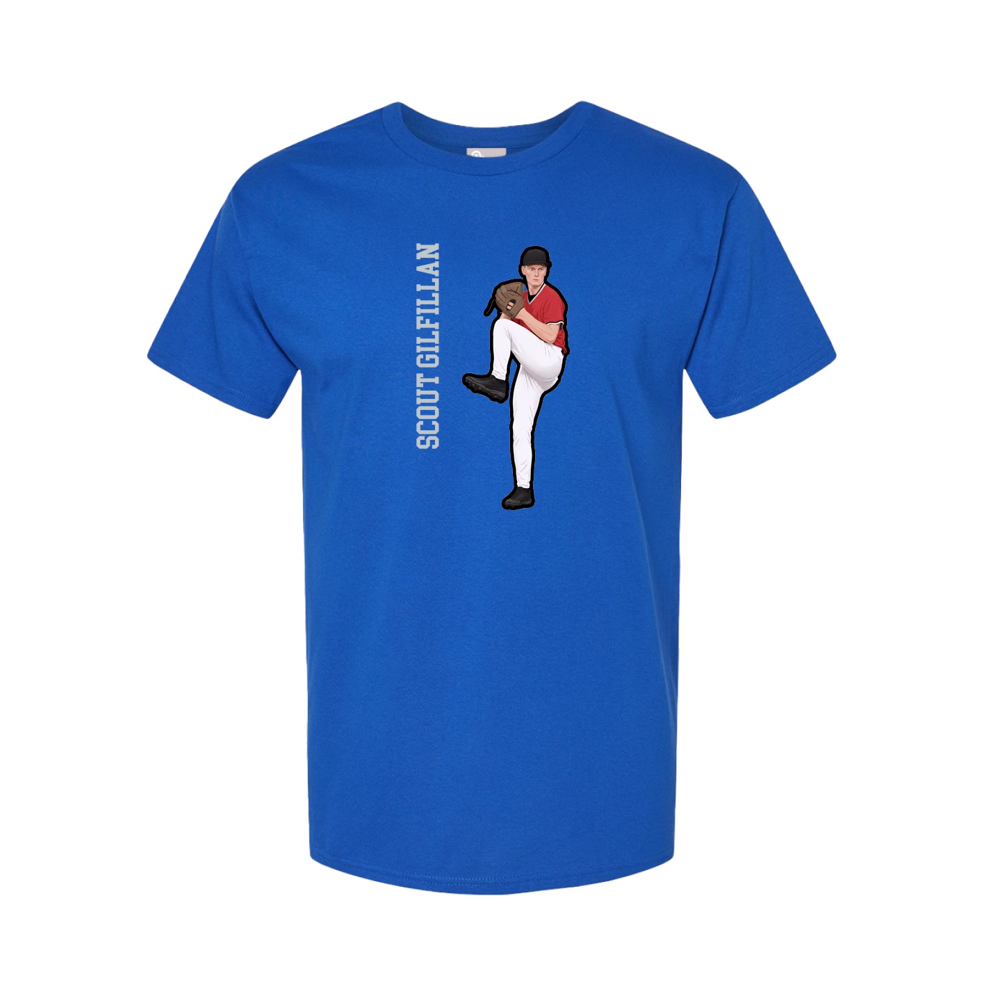 Youth Tee — Name Vertical in Royal