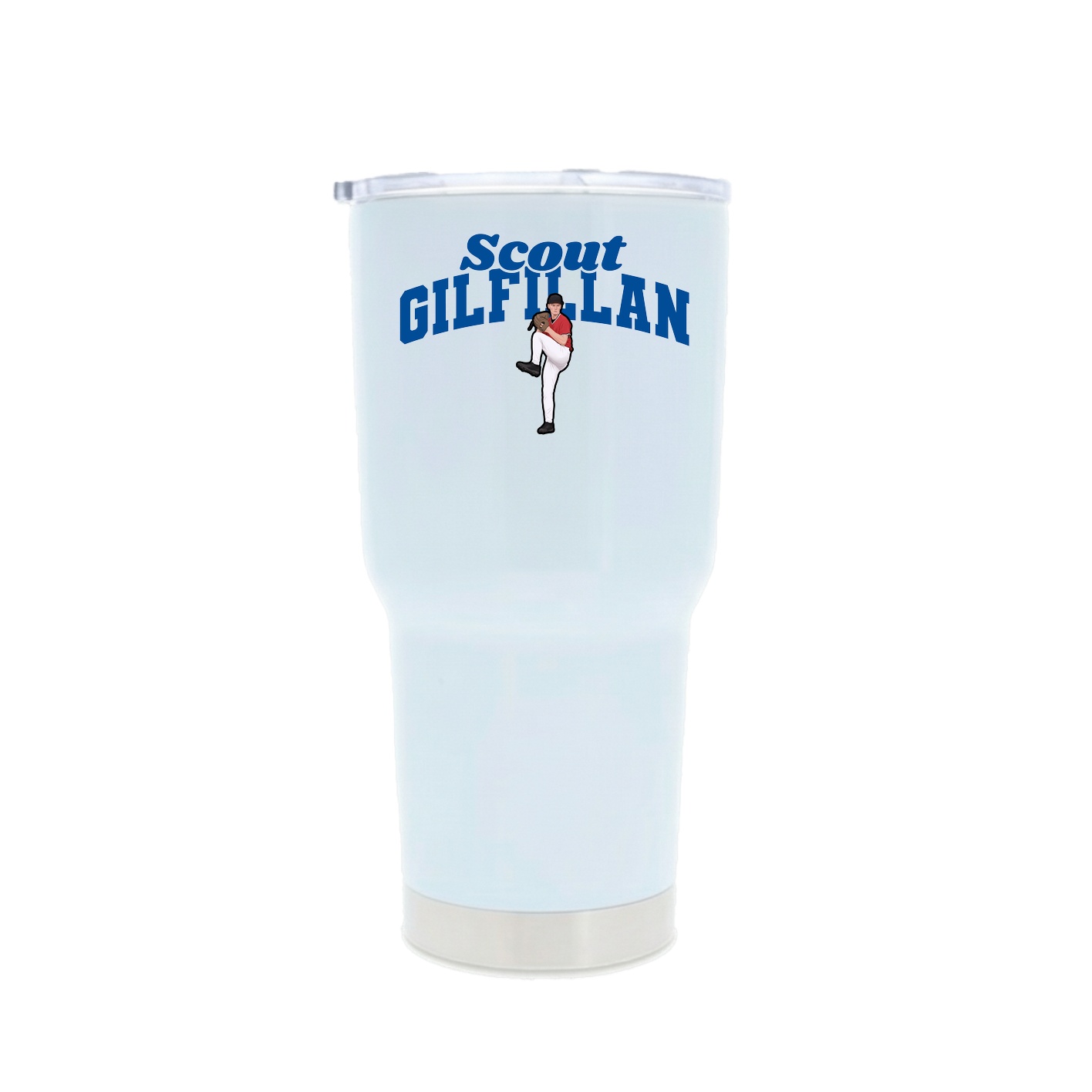 30oz Stainless Steel Tumbler — Signature Arch in White