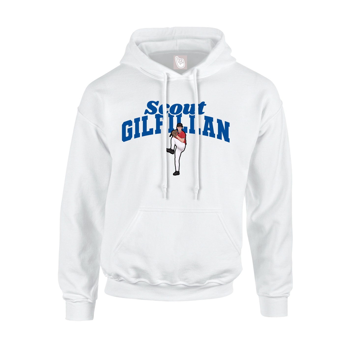 Youth Hoodie — Signature Arch in White