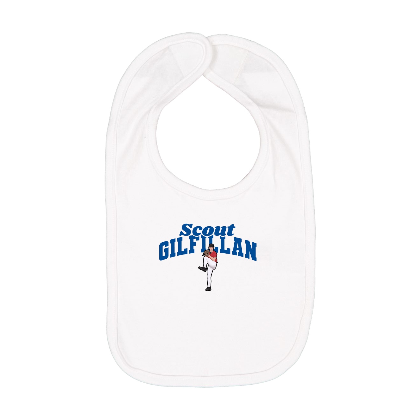 Infant Bib — Signature Arch in White